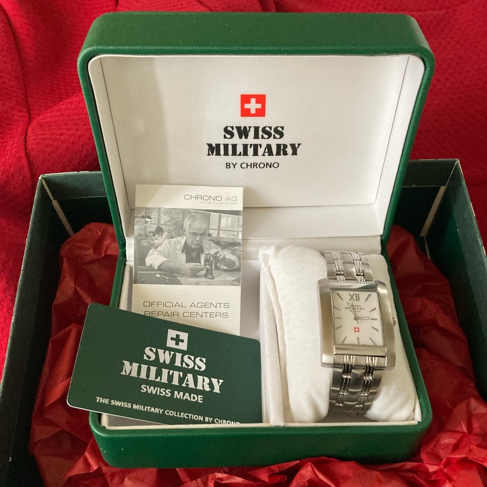 HP🌟Swiss Military Watch by Chronos, Stainless Steel, Water Resistant 30m